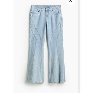 NWT H&M || Light Blue Flared Low Jeans